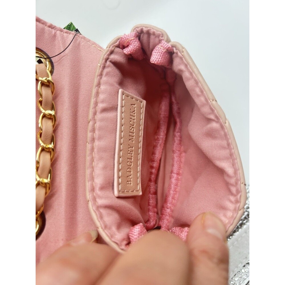 Badgley Mischka Vegan‎ Leather Pink Mini Purse - Picture 3 of 8