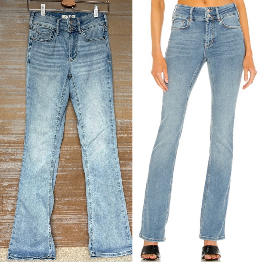 Free People Shayla Bootcut Jeans Light Wash Western Boho Preppy Womens 26