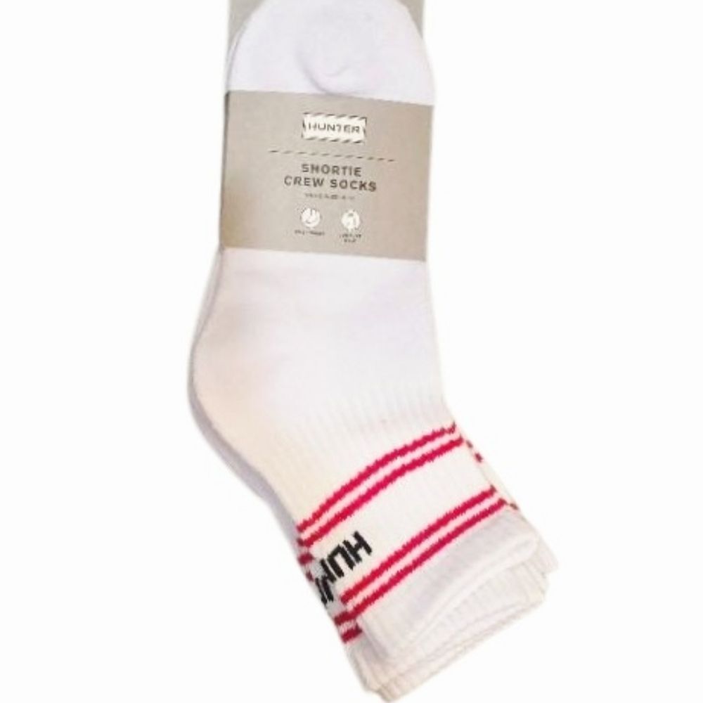 Hunter 3-PK Logo Double Stripe Shortie Crew Socks