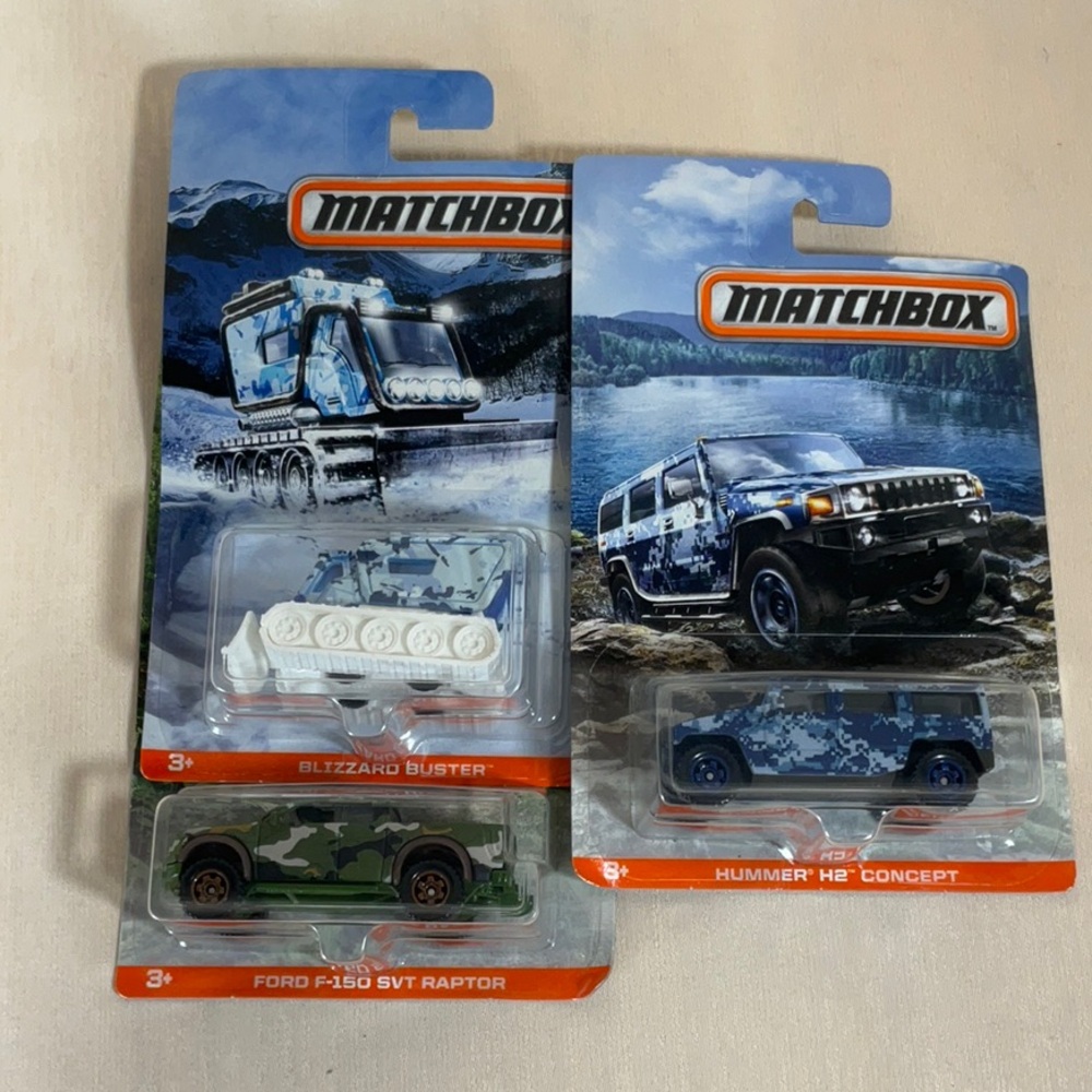 Matchbox Hummer H2 Concept, Blizzard Buster,Ford F150 SVT Raptor