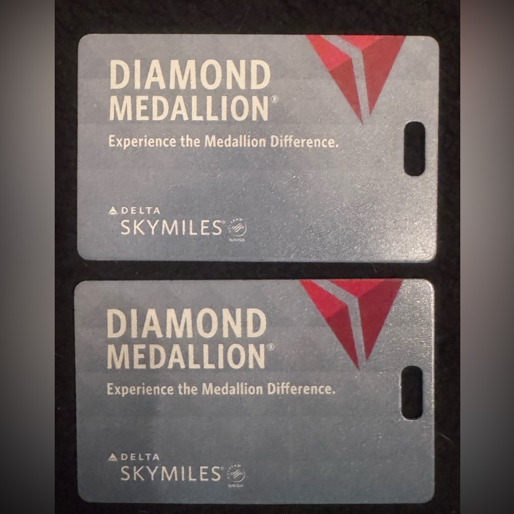 Delta Diamond Medallion Metal Luggage Tags