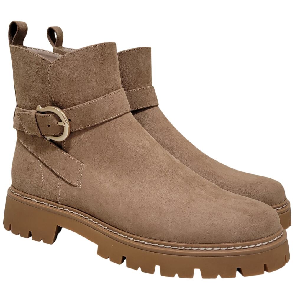 Giani Bernini Women Jaynaa Lug Sole Ankle Bootie Size US 8.5M Carmel Brown