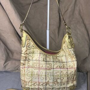 Coach Tattersall Graffiti Vintage Hobo/Crossbody Bag