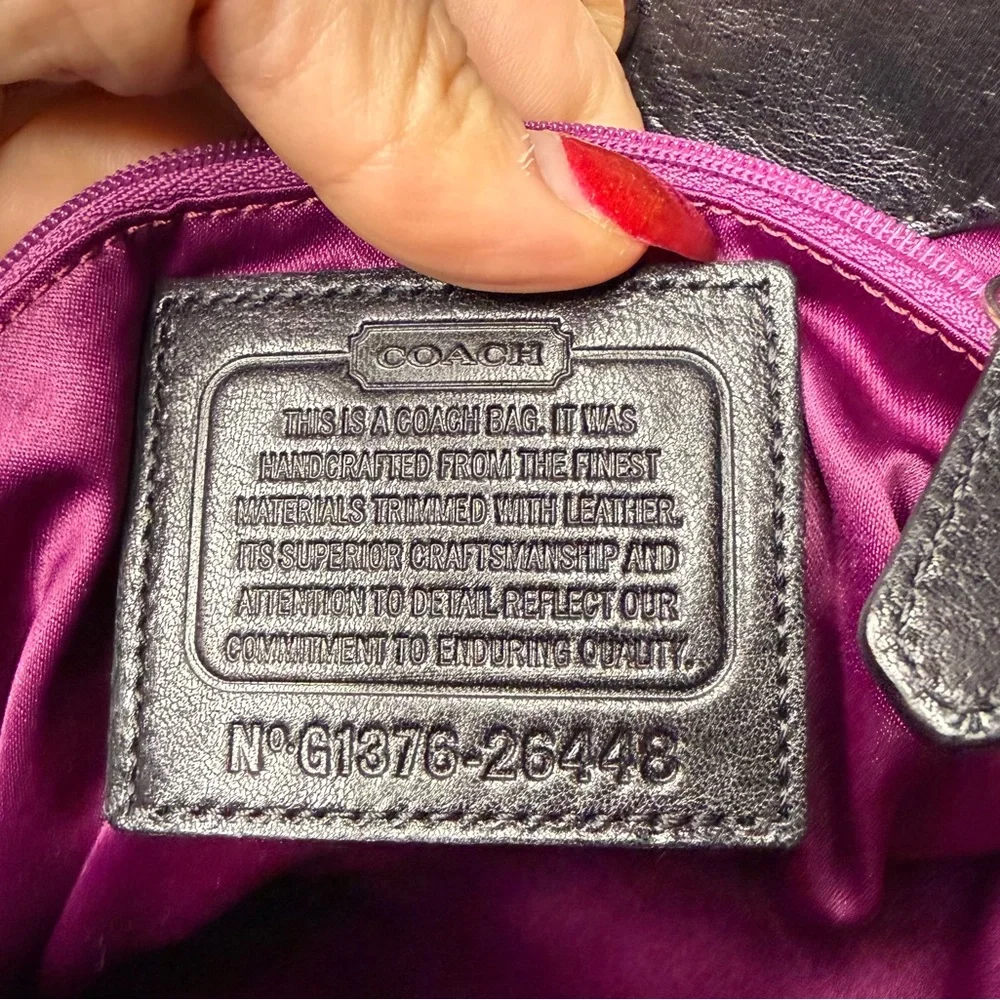 NWT Coach Madison Phoebe op art sateen shoulder bag 26448 - Picture 9 of 9