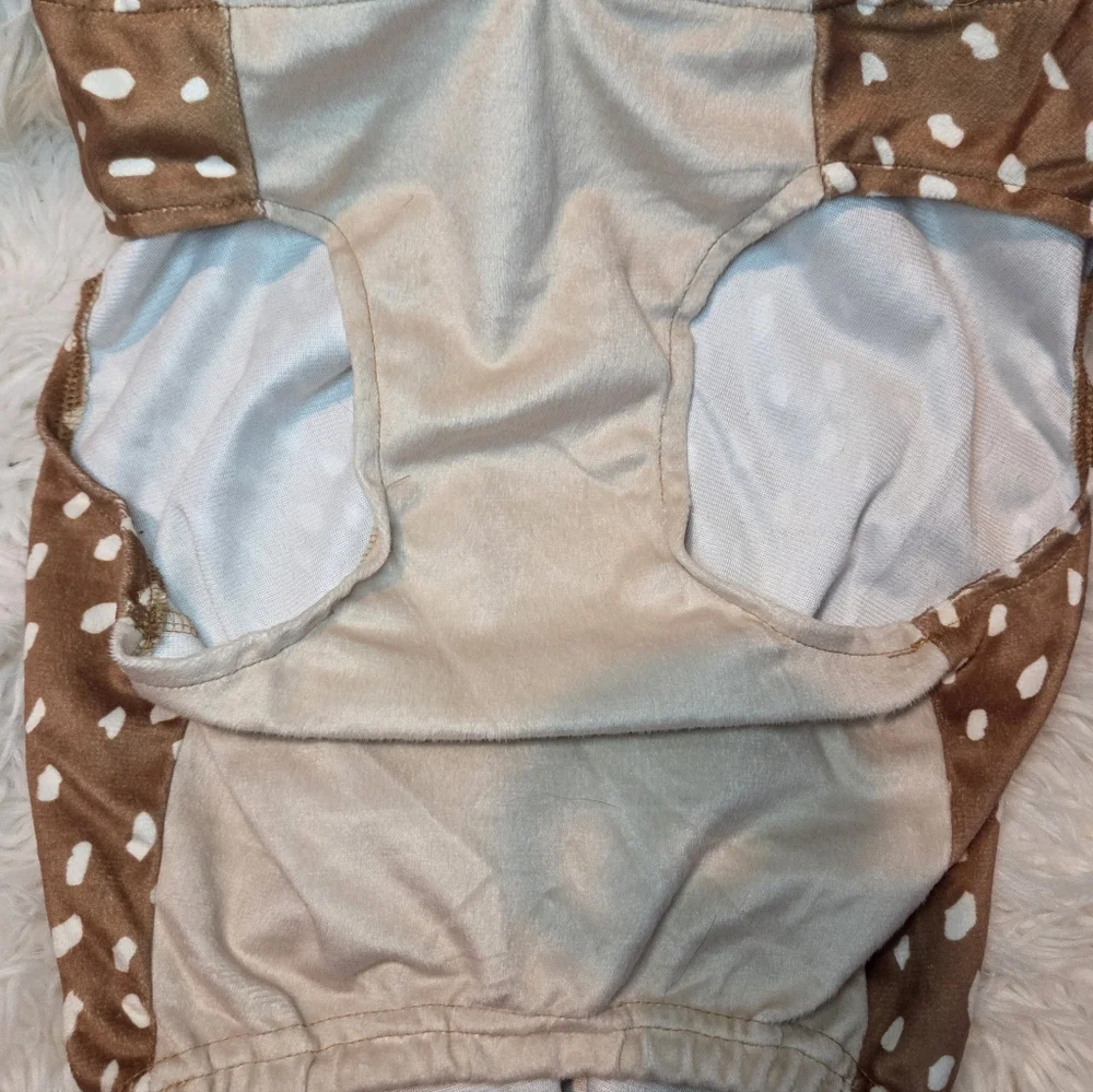 Sweet Cheeks Reindeer Dog Costume Brown White Gold XL - Picture 7 of 8