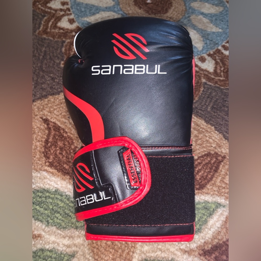 Sanabul Black and Red Boxing Gloves