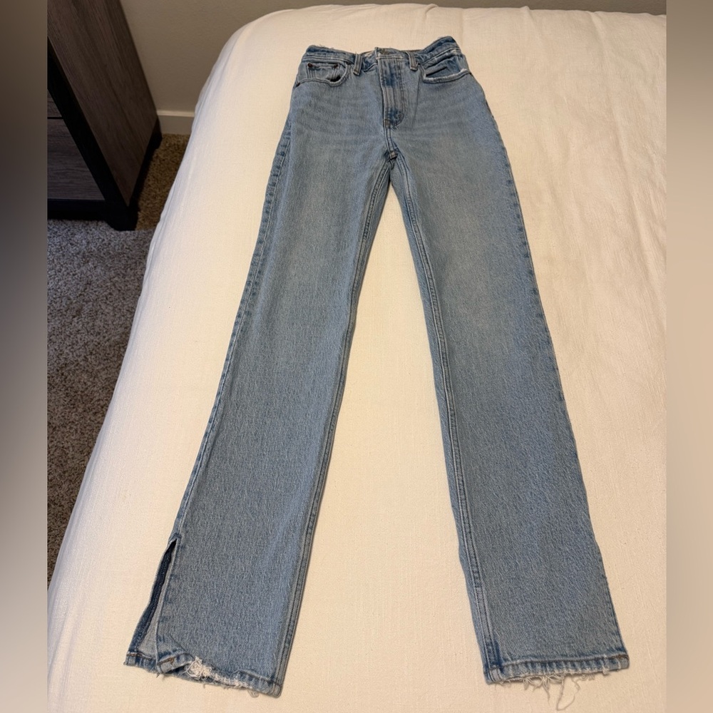 Abercrombie & Fitch Women's High Rise Jeans - Light Blue