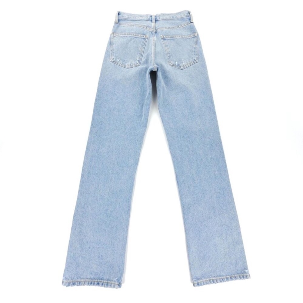 AGOLDE Lana Straight High Rise 90s Jean RipTide Light Denim Minimal Quiet Luxury - Picture 5 of 7