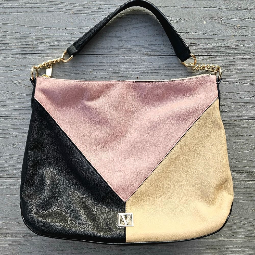 VICTORIA'S SECRET Blush Colorblock HOBO BAG shoulder bag purse Msrp $78 OOS