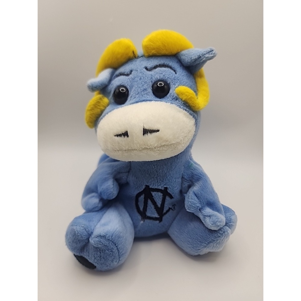 UNC Tar Heels Rameses Mascot Plush Shoney's Bean Bag Team Vintage