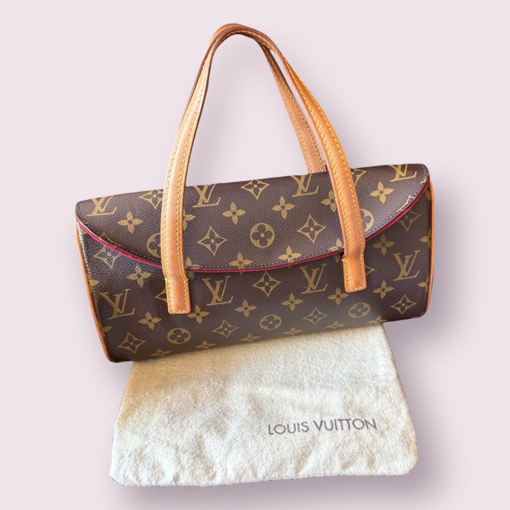 Authentic Louis Vuitton Sonatine Monogram Top Handle Bag