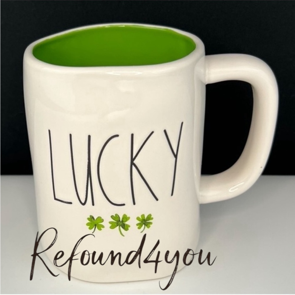Rae Dunn - 3/$48 - ‘Lucky 🍀’ ceramic mug. NWT Firm! *Last One*