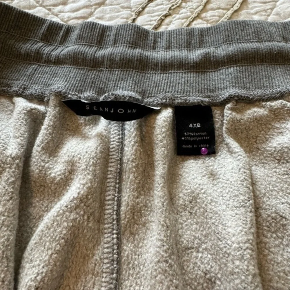 Sean John Mens Sweat Pants Size 4XB Gray/navy With Back Pocket - Picture 3 of 7