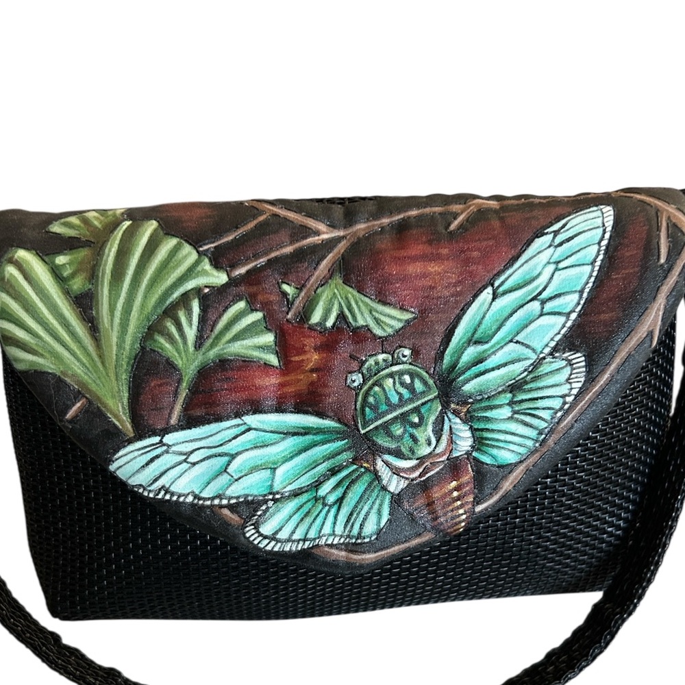 Woven Mini Bag with Dragonfly Accent - Picture 2 of 8