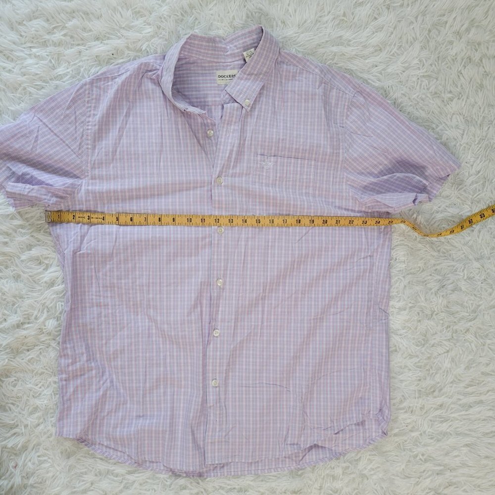 Dockers Check Short Sleeve Button Down Men's Shirt - Size XL - Picture 5 of 7