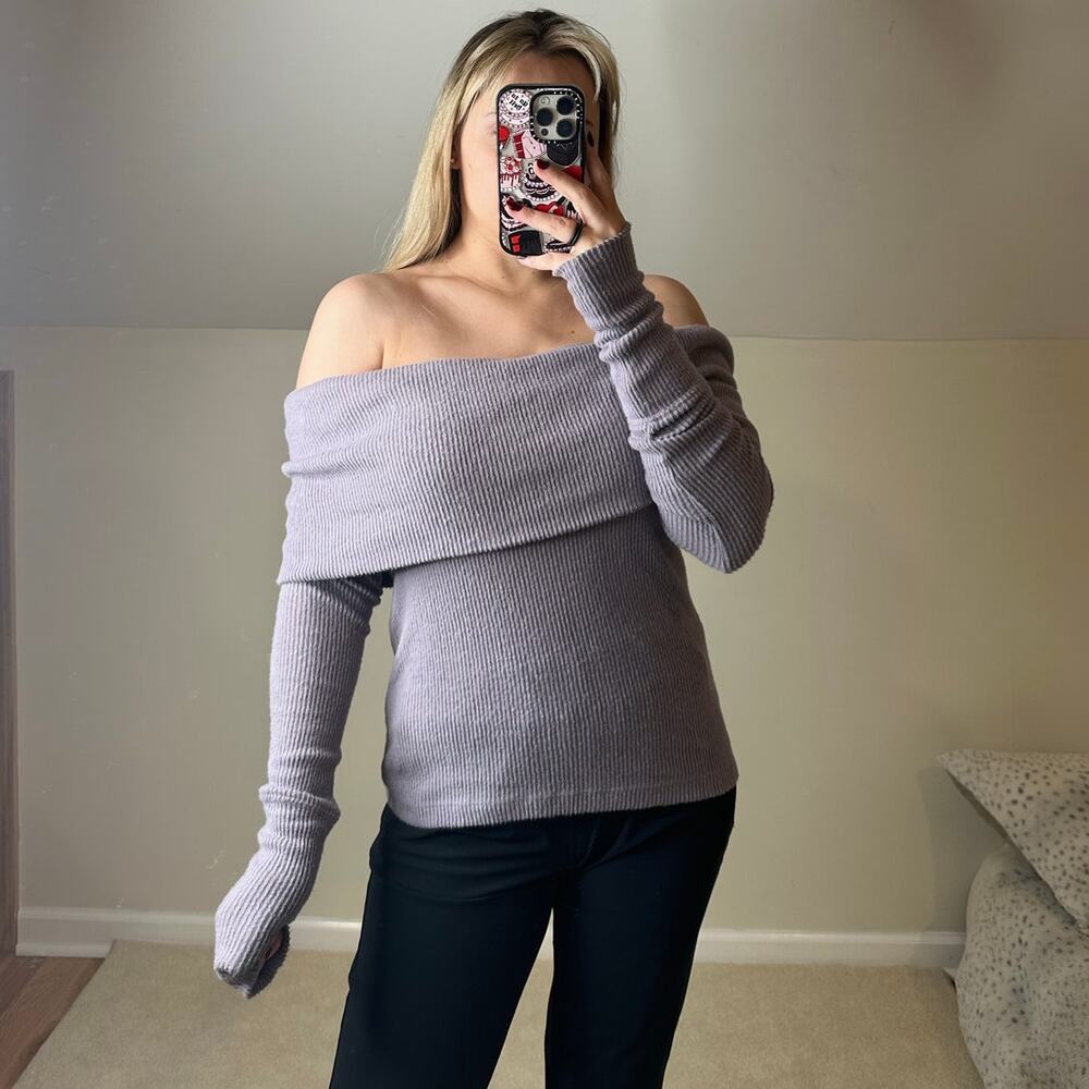 FREE PEOPLE | WE THE FREE : Snowbunny Purple Smoke Sweater Size XS