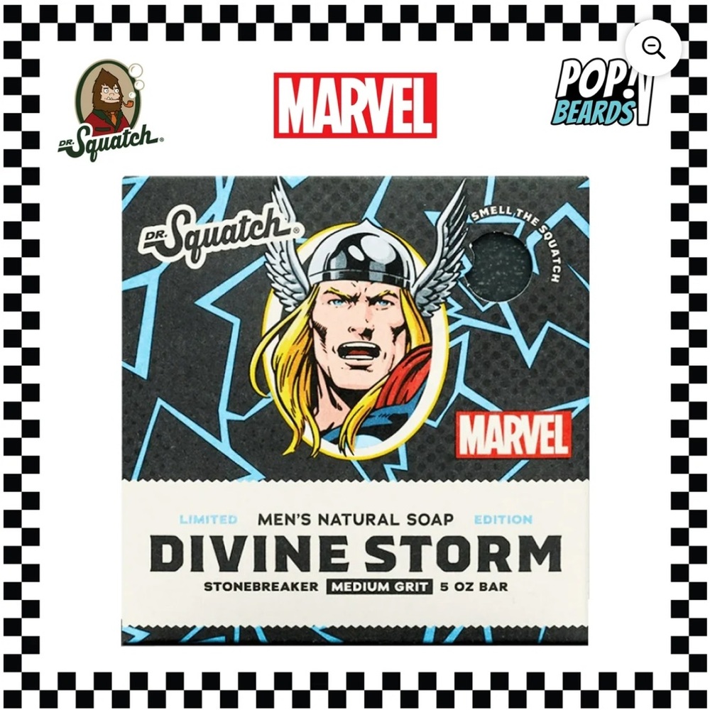 Dr. Squatch Natural Bar Soap Divine Storm (Thor) 5 oz NIB