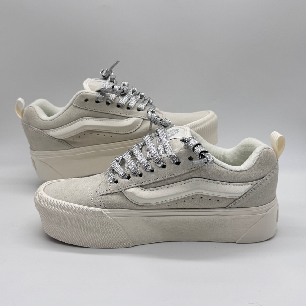 Vans Knu Stack Platform Sneakers Gray Suede | Men’s 7 / Women’s 8.5 | New - Picture 13 of 15