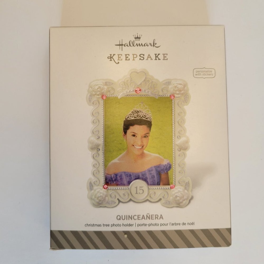 NIB Hallmark Keepsake Quinceanera Christmas Tree Photo Holder - Picture 2 of 11