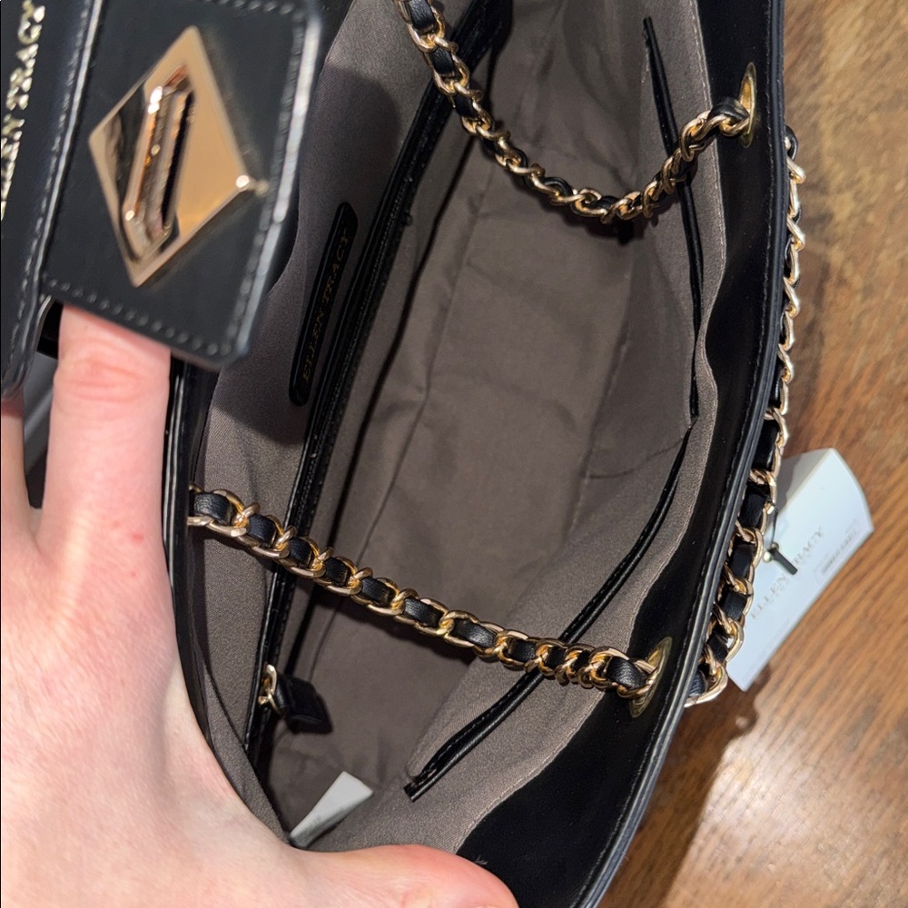 Ellen Tracy Quilted East West Tote - Picture 6 of 15