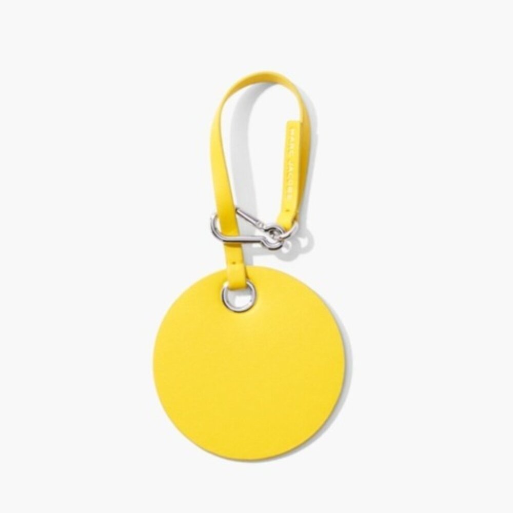 NWT Marc Jacobs Vibrant Yellow Round Bag Charm Luggage Tag