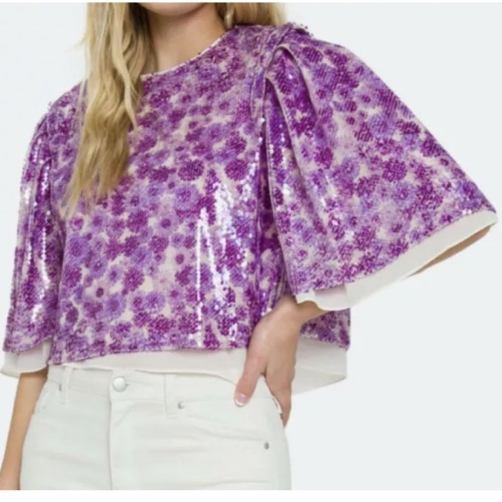 Endless Rose Purple Sequin Blouse