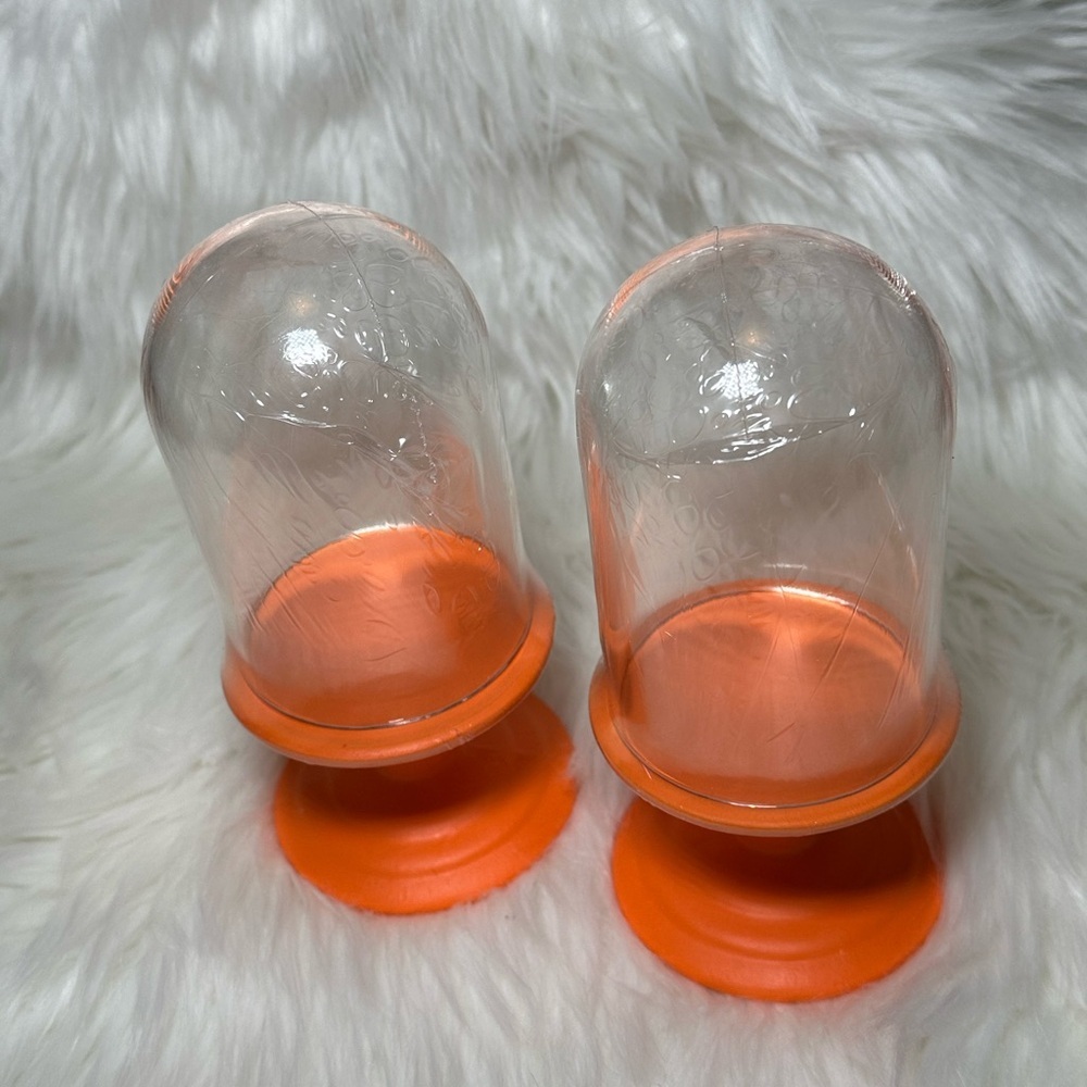 Orange Glass Dome Home Accents