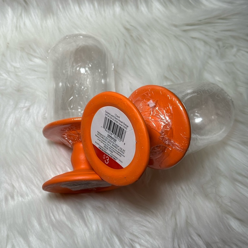 Orange Glass Dome Home Accents - Picture 4 of 5
