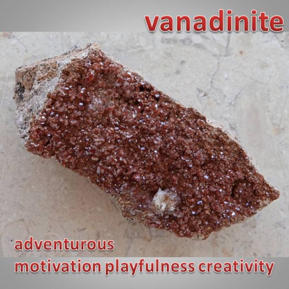 VANADINITE mineral rock crystal stone : CHAKRA adventure MOTIVATION 05
