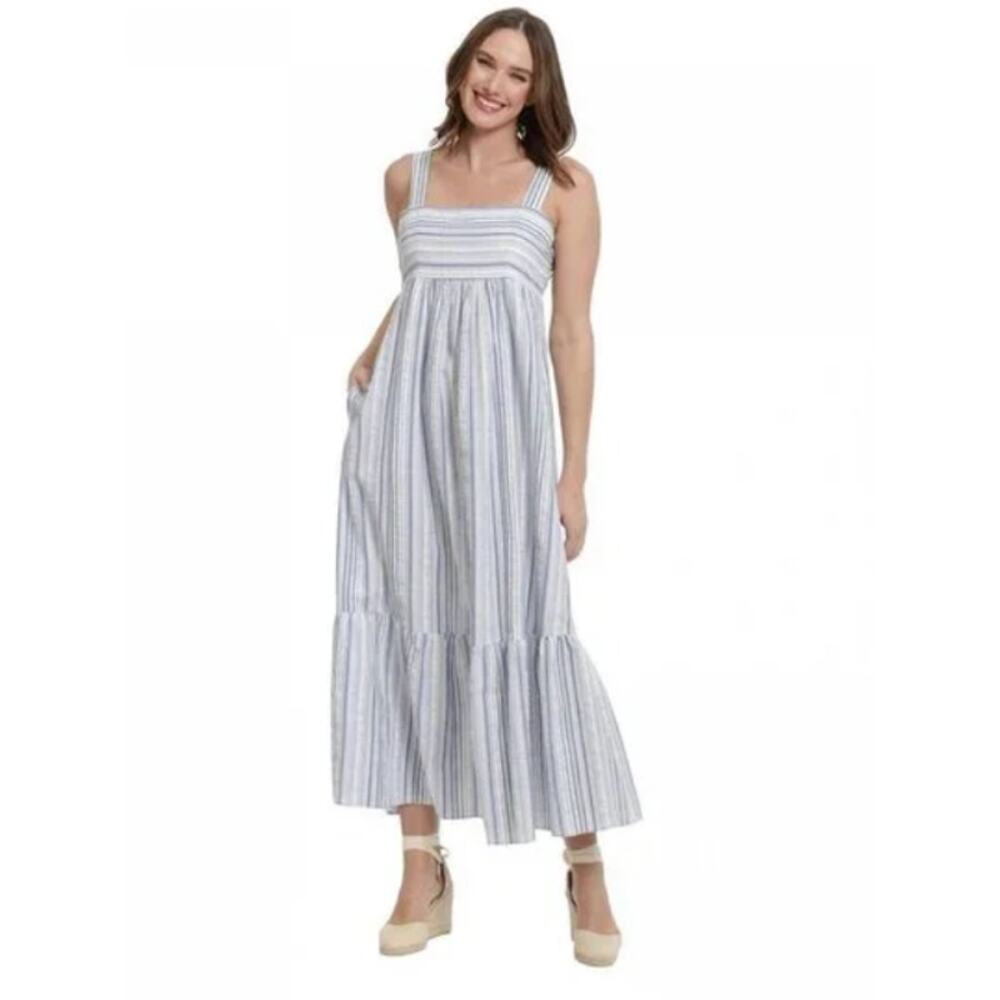 London Times‎ Women's Smocked Back Maxi Dress Flowy 14W