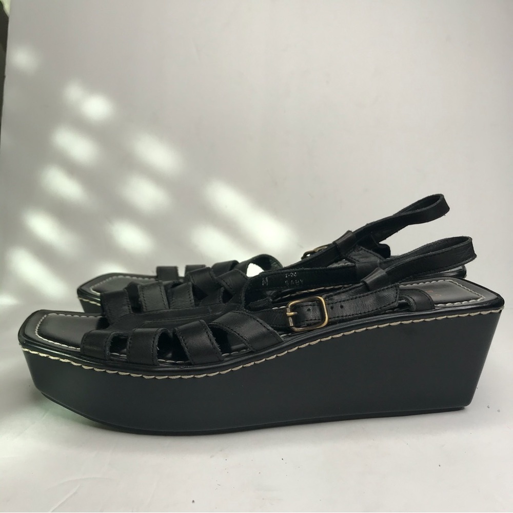 Donald J Pliner Black Saby Platform Sandals - Picture 6 of 11