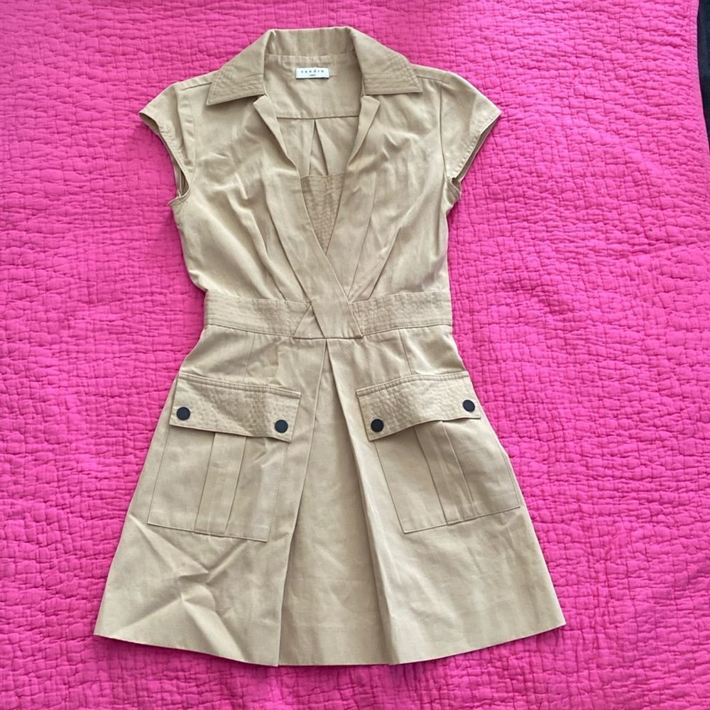 Sandro Tan Mini Dress - Picture 2 of 11