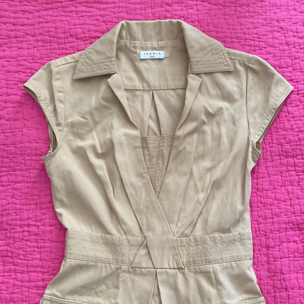 Sandro Tan Mini Dress - Picture 3 of 11