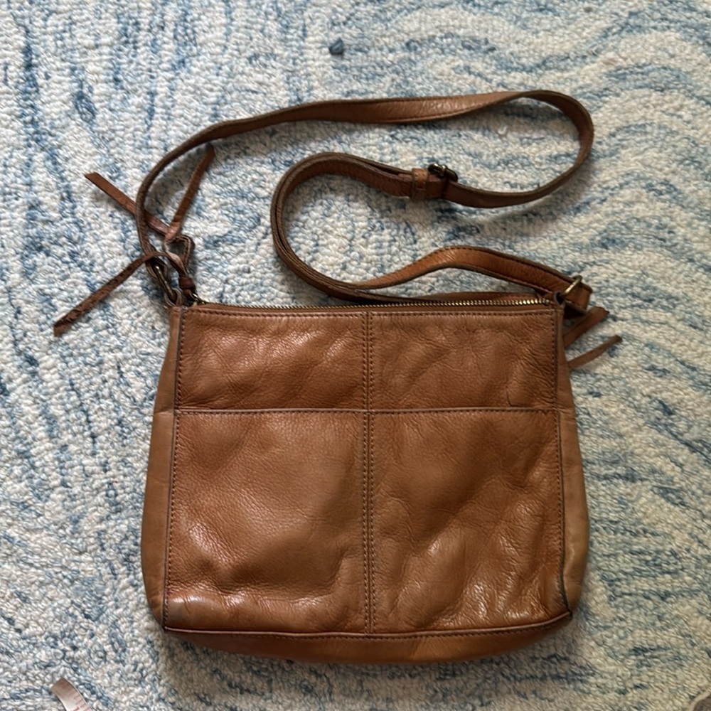 Margot New York camel leather Crossbody vintage purse - Picture 3 of 7