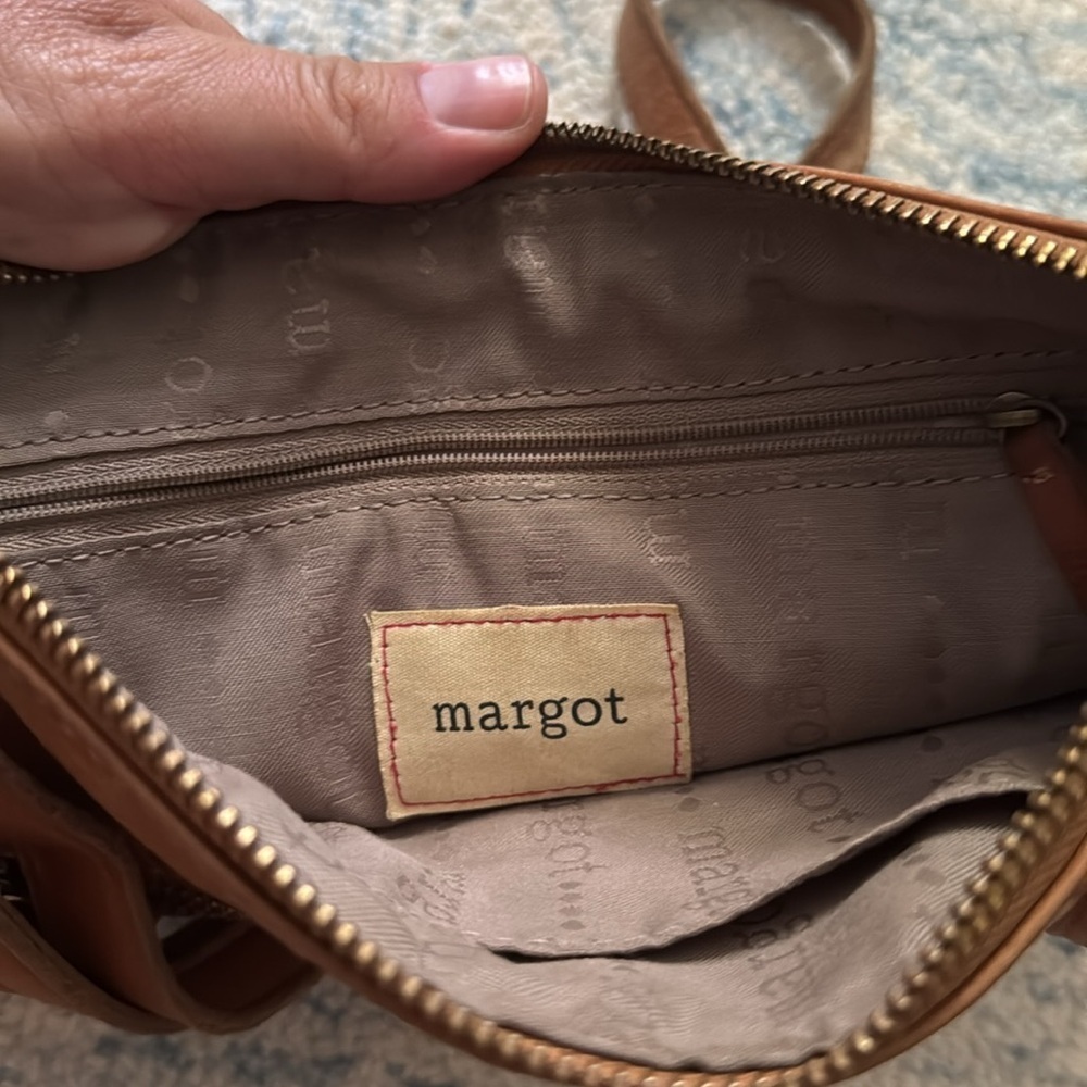 Margot New York camel leather Crossbody vintage purse - Picture 5 of 7