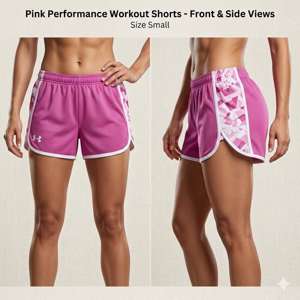 NEW Women's Under Armour Pink Performance Workout Shorts