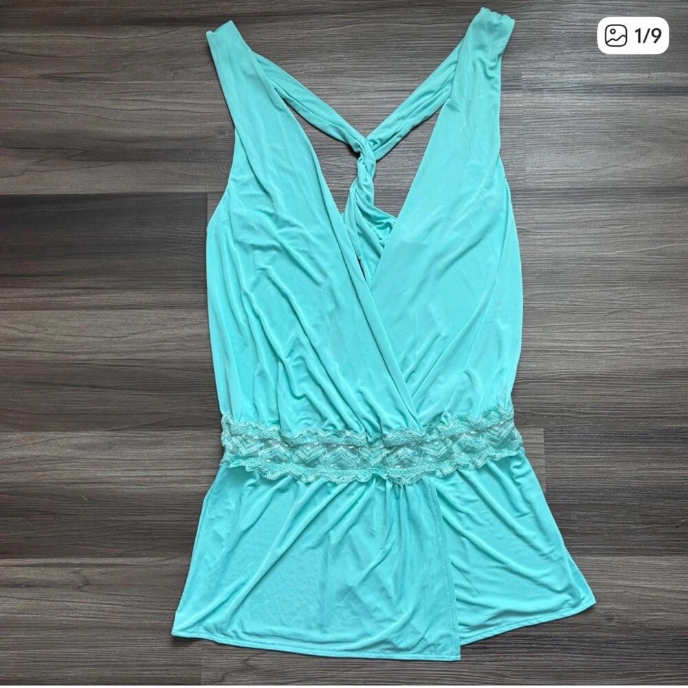 Victoria's Secret Nightwear Top Deep V-Neck Faux Wrap