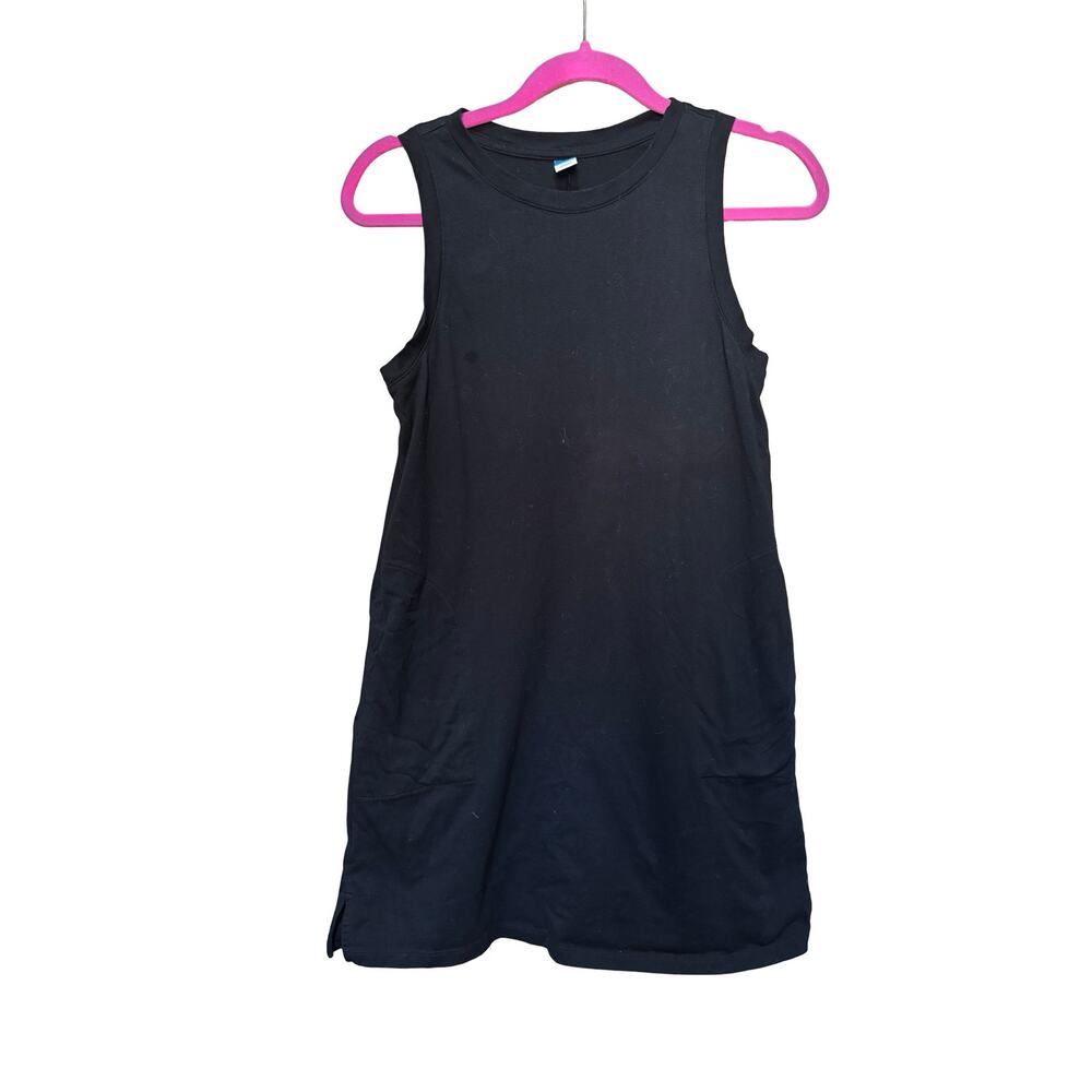 Old Navy 100% Cotton Black Tank T-Shirt Dress Size Small