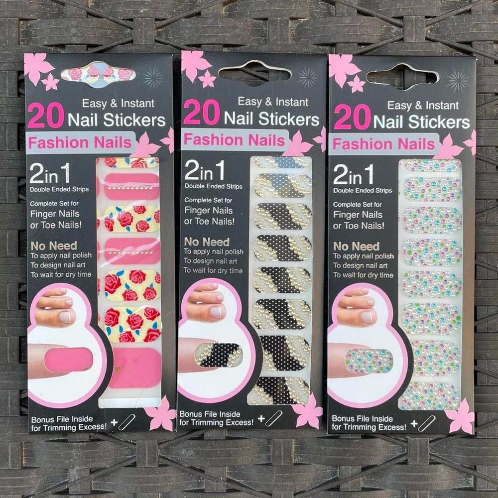 3 Packs of Nail Stickers (60 total)