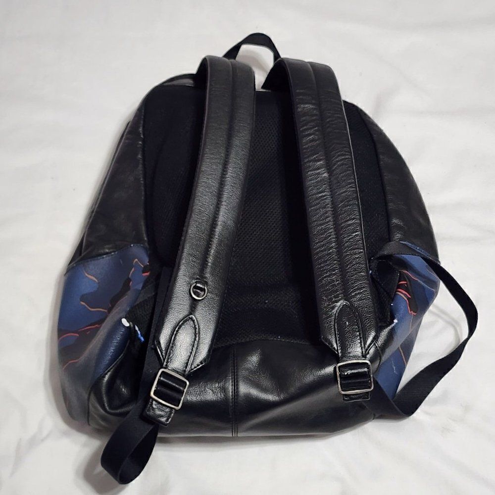 Coach Charles Leather Backpack Multicolor Camouflage - Picture 2 of 10