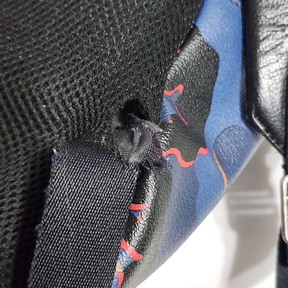 Coach Charles Leather Backpack Multicolor Camouflage - Picture 10 of 10