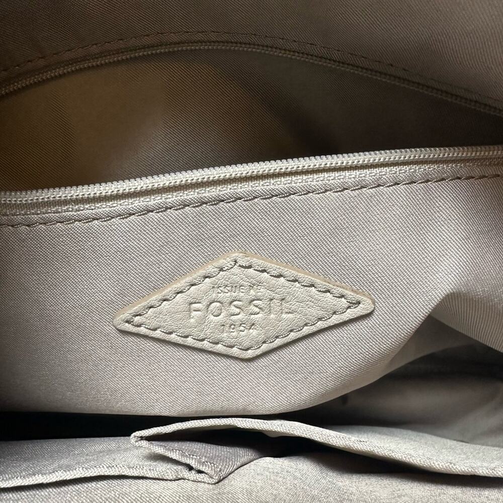 Fossil Gray Leather Crossbody Bag - Picture 4 of 7