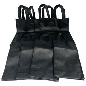 Wine Bottle Tote Carrying Bag 14"x7" Black Reusable For Single Bottle (8-Pack)