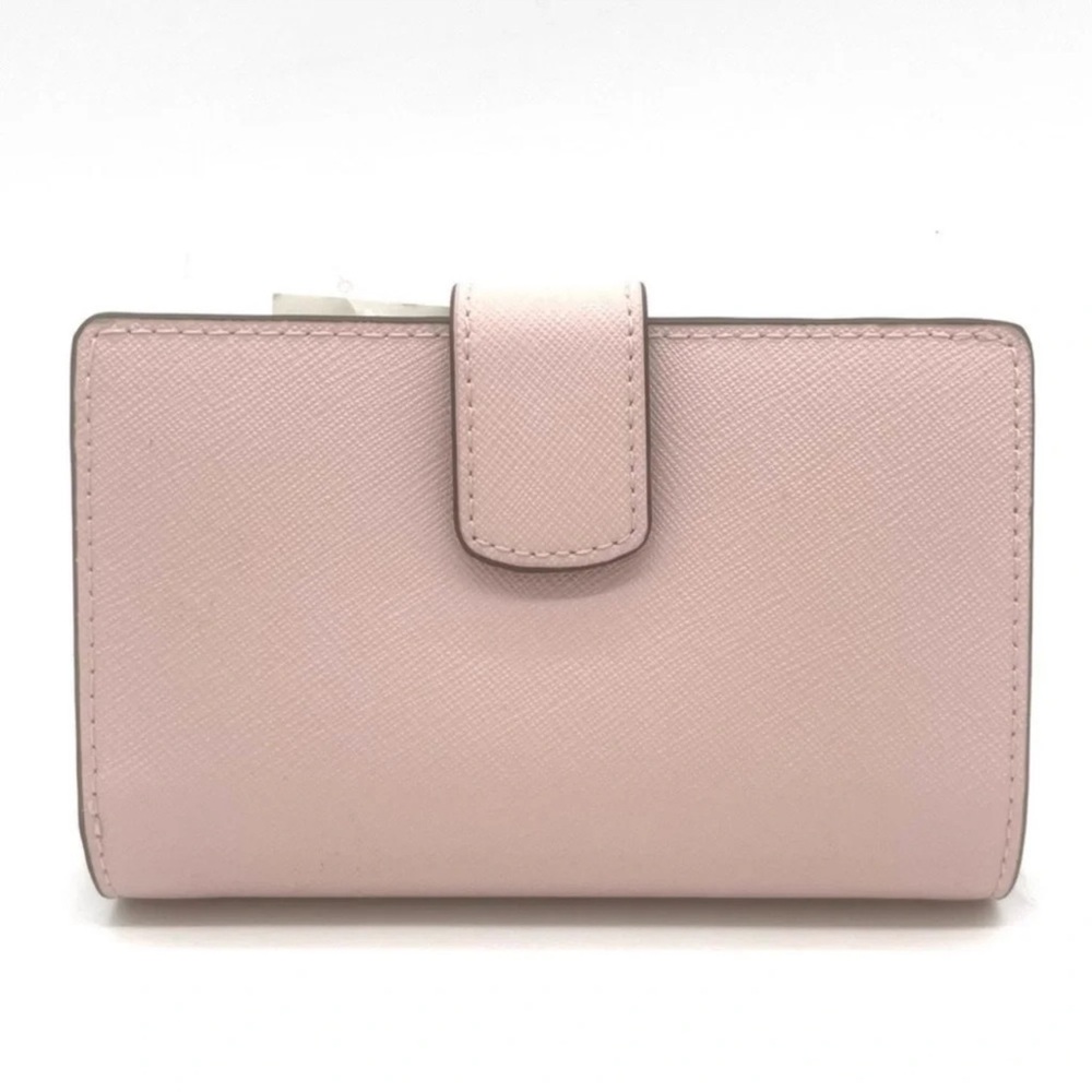 Michael Kors Medium Bifold Zip Chain Wallet Powder Blush - Picture 4 of 8