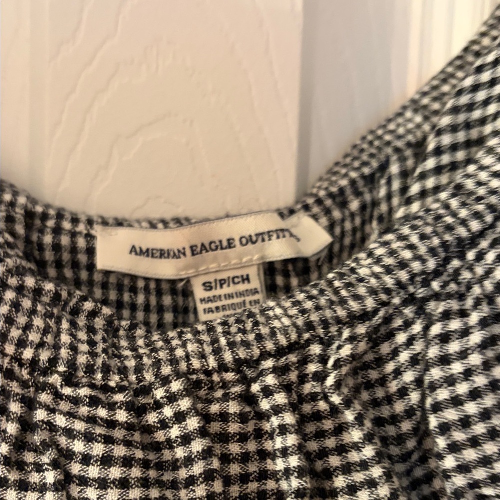 American Eagle Outfitters Gingham Off-Shoulder Romper - Picture 2 of 5
