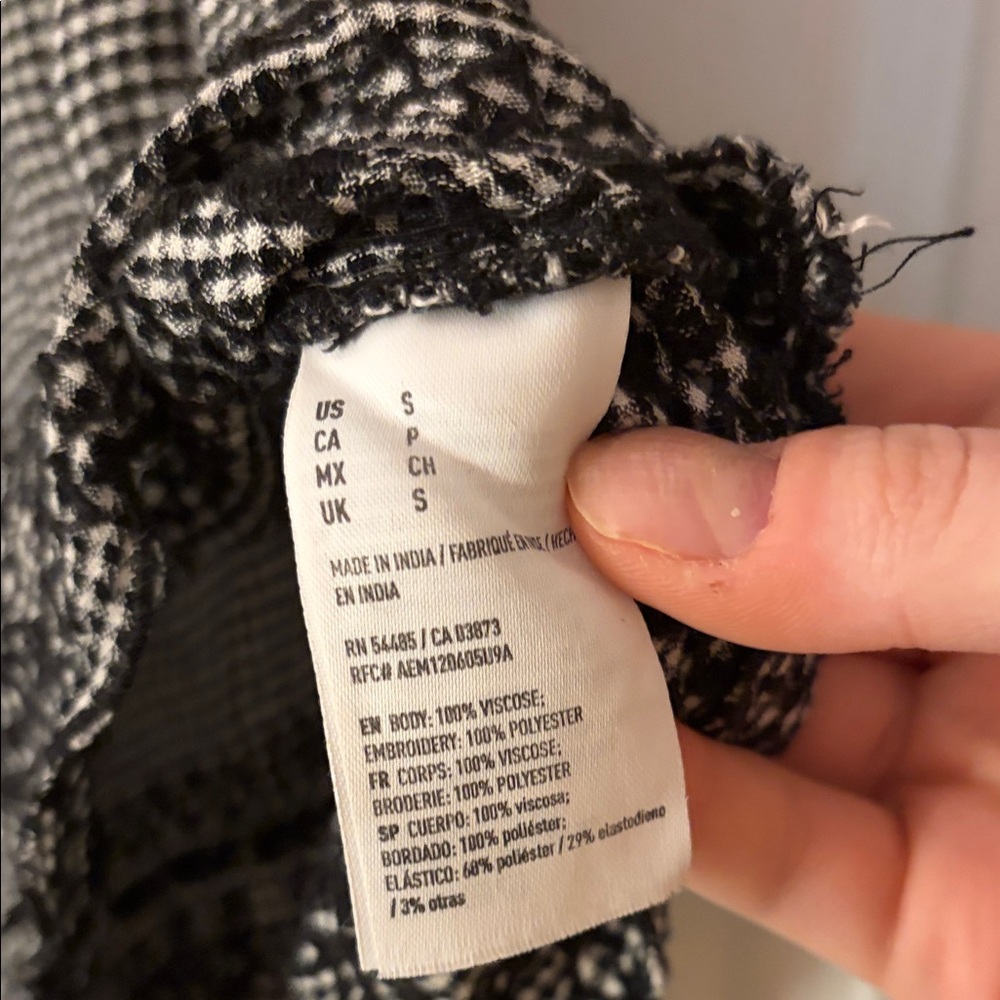 American Eagle Outfitters Gingham Off-Shoulder Romper - Picture 5 of 5