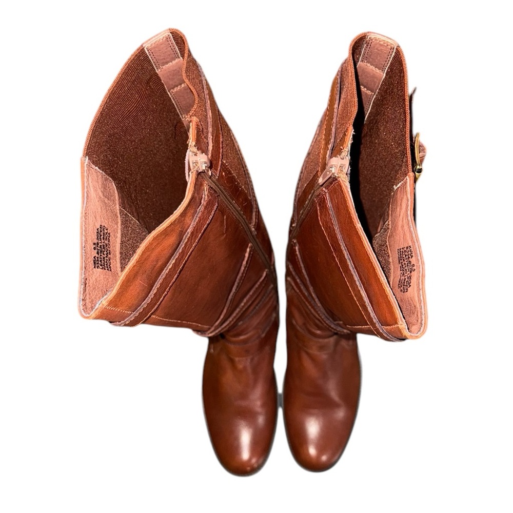 Miz Mooz Kira Brown Over the Knee Boots with Decorative Straps Women’s Size 6.5 - Picture 7 of 11