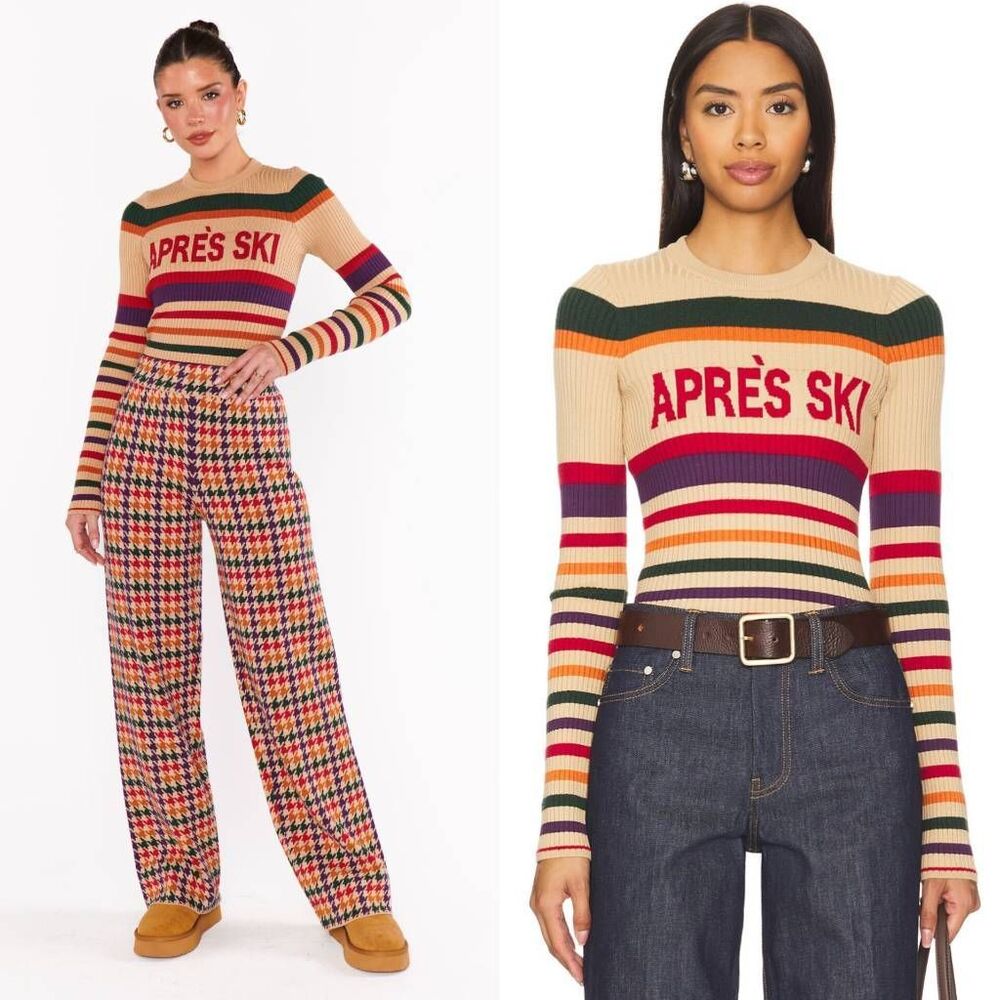Show Me Your MuMu Multicolor Striped Crew Neck Sweater