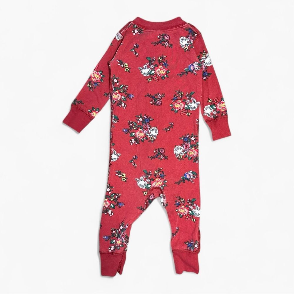 Hanna Andersson Floral Zip Sleeper 9–18M Organic Cotton - Picture 3 of 4