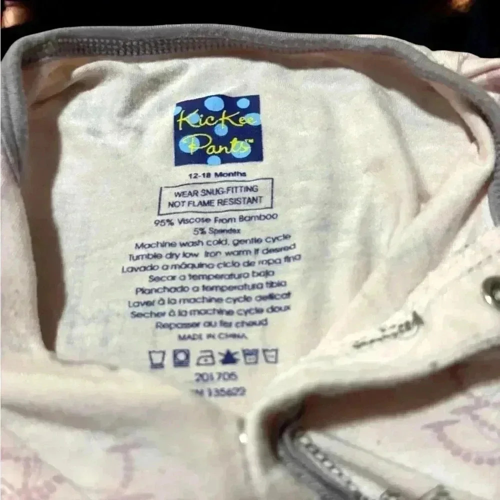 Kickee Pants 12-18 mo “ballet chandeliers” footies. Great cndtn! 15% dsctw2+bndl - Picture 2 of 6